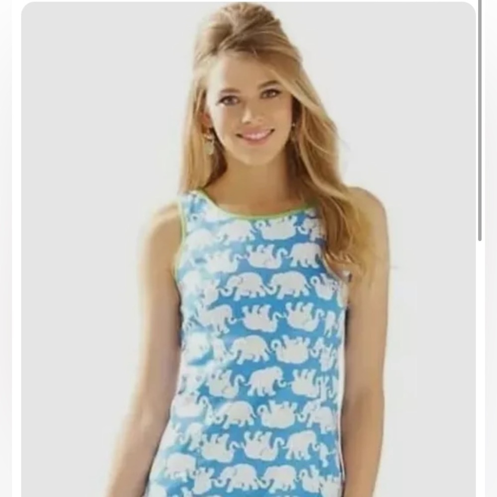 Lilly Pulitzer Bay Blue Tusk in Sun Elephant Dress - Picture 3 of 7